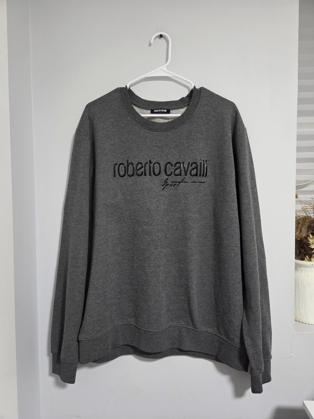 Roberto Cavalli Sport Men's Gray Crewneck Sweatshirt